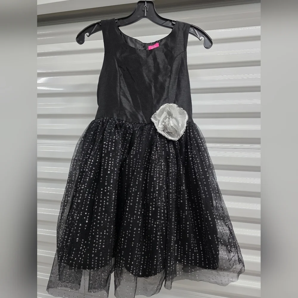 Elegant Black and Silver Kids Costume Dress